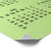 Poster Calendrier mural 2016 Règles pour l'affiche de not (Coin)