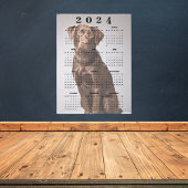Poster Calendrier Mural 2024 Labrador Retriever Chocolat