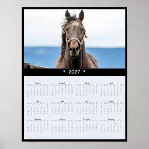 Poster Calendrier mural 2027 Cheval - Equine Majestueux
