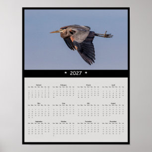 Poster Calendrier mural 2027 de la Grande Aigrette : Grâc