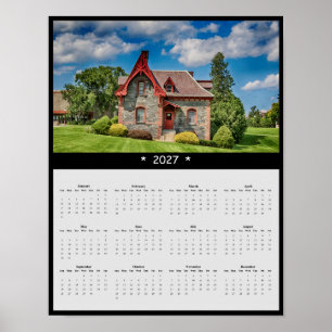 Poster Calendrier mural 2027 de la maison St. Peter - Mar