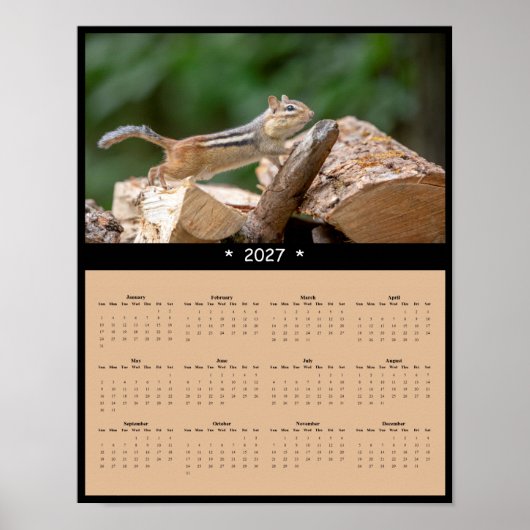 Poster Calendrier mural 2027 de Tamia - Petit ami de la f (Devant)