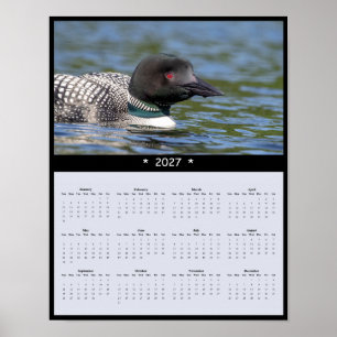 Poster Calendrier mural 2027 du Plongeon huard - Faune sa