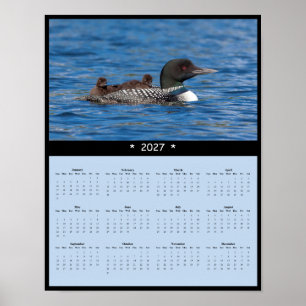 Poster Calendrier mural 2027 du Plongeon huard - Lacs pai