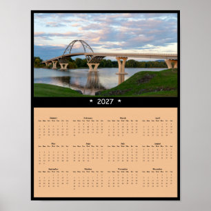 Poster Calendrier mural 2027 du pont du lac Champlain - P