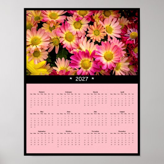 Poster Calendrier mural 2027 Fleurs de printemps - Le jar (Devant)