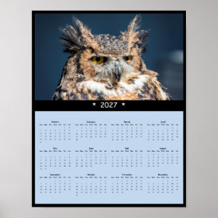 Poster Calendrier mural 2027 Grand-duc d'Amérique - Œil p