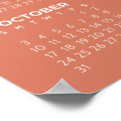Poster Calendrier mural 2027 simple terracotta de base (Coin)