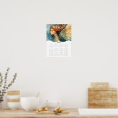 Poster Calendrier mural annuel complet d'ange 2026 (Cuisine)