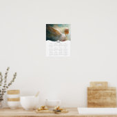 Poster Calendrier mural annuel complet des anges 2026 (Cuisine)