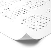 Poster Calendrier mural annuel complet Elf 2026 (Coin)