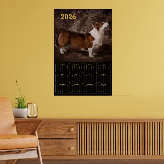 Poster Calendrier mural Corgi 2026 (Salon 2)