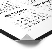 Poster Calendrier mural de base pour l'année complète 202 (Coin)