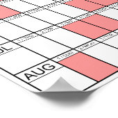 Poster Calendrier mural de l'année universitaire 2026 - 2 (Coin)