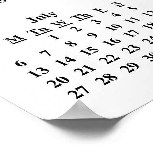 Poster Calendrier mural des bleus peints 2014 (Coin)