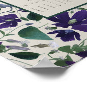Poster Calendrier mural Fleurs de Clématite Violette 2026 (Coin)
