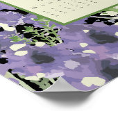 Poster Calendrier mural Fleurs violettes 2026 (Coin)