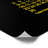 Poster Calendrier mural Neon Gold 2018 de Janz (Coin)