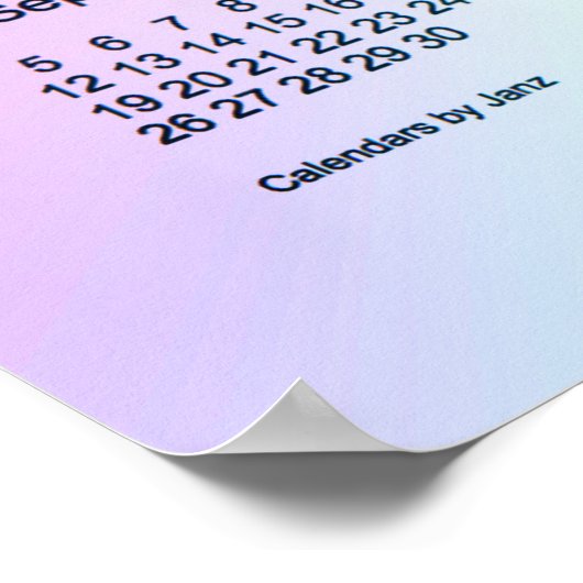 Poster Calendrier mural Sangria Shimmer 2021 de Janz (Coin)