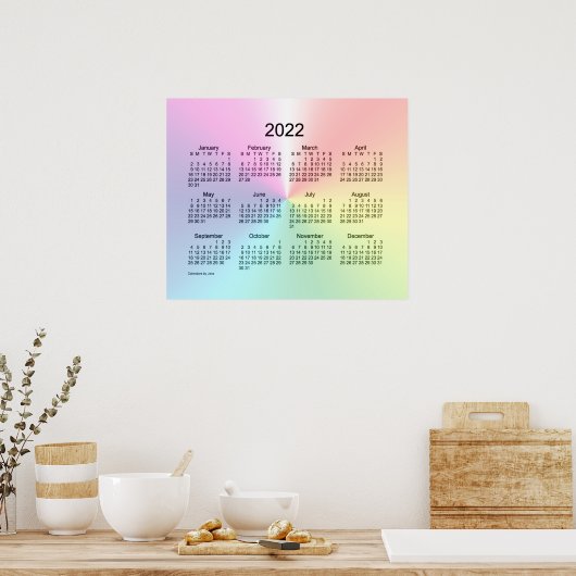 Poster Calendrier mural Shimmer 2022 par Janz Print (Cuisine)