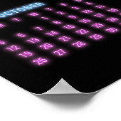 Poster Calendrier Néon 2025  (Coin)