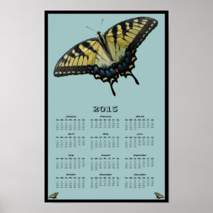 Poster calendrier Papillon de l'Est 2015