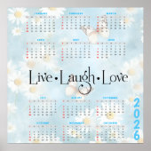 Poster Calendrier Papillon Marguerite 2026 (Devant)