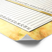 Poster Calendrier perpétuel d'anniversaire d'été de plage (Coin)