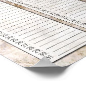 Poster Calendrier perpétuel d'anniversaire en granit rose (Coin)