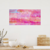 Poster Calendrier perpétuel personnalisé abstrait aquarel (Cuisine)