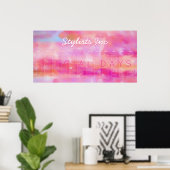 Poster Calendrier perpétuel personnalisé abstrait aquarel (Bureau à domicile)