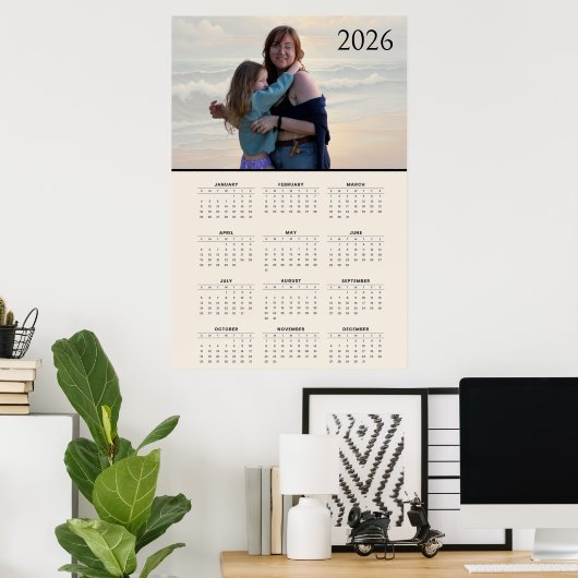 Poster Calendrier personnalisé 2026 (Bureau à domicile)