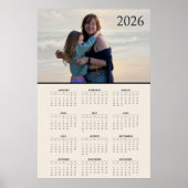 Poster Calendrier personnalisé 2026 (Devant)