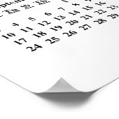 Poster Calendrier personnalisé annuel de la photo de fami (Coin)