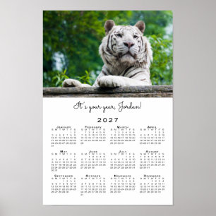 Poster Calendrier personnalisé inspirant Photo de Tigre 2