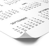 Poster Calendrier photo 2017 Typographie moderne minimale (Coin)