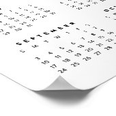 Poster Calendrier photo annuel Minimal 16x20 2017 (Coin)