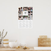 Poster Calendrier photo annuel Minimal Collage 16x24 2017 (Cuisine)