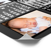 Poster Calendrier photo mensuel 2022 Mod Black (Coin)