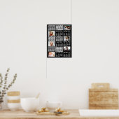 Poster Calendrier photo mensuel 2022 Mod Black (Cuisine)