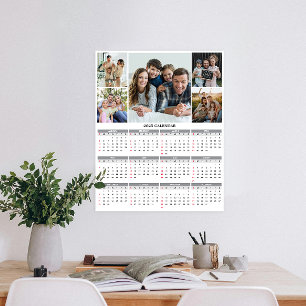 Poster Calendrier photo personnalisé pour la famille 2025