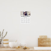 Poster Calendrier Photo Typographie Moderne Minimal 2017 (Cuisine)