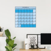 Poster calendrier planificateur décembre 2017 (Bureau à domicile)