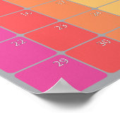 Poster calendrier planificateur janvier 2023 jours coloré (Coin)