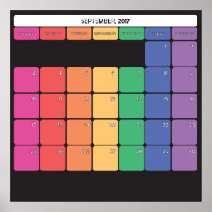 Poster Calendrier planificateur septembre 2017