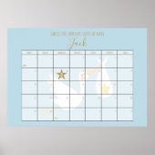 Poster Calendrier pour deviner la date prévue Baby Shower (Devant)