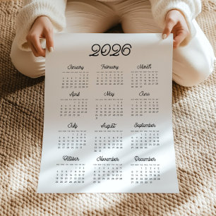 Poster Calendrier Retro typographie 2022