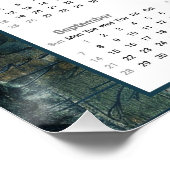 Poster "Calendrier Rose bleu 2025 (Coin)