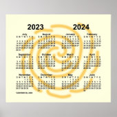 Poster Calendrier scolaire 2023-2024 des jours ensoleillé (Devant)