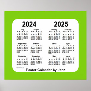Poster Calendrier scolaire 2024-2025 de Yellowgreen par J